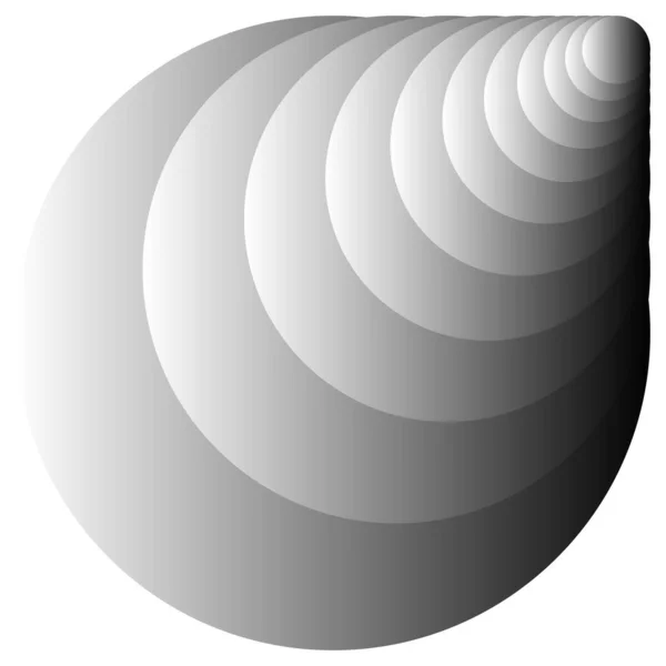 Абстрактні Концентричні Кола Вихор Спіральний Вихровий Вихровий Елемент Дизайну — стоковий вектор