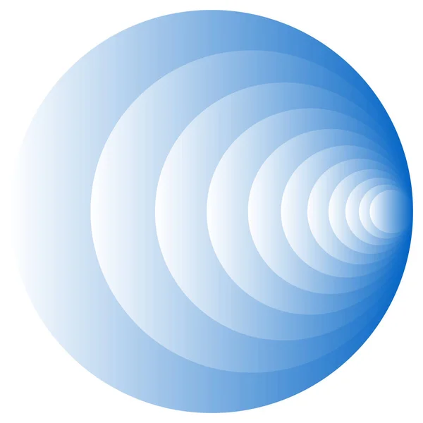 Círculos Concéntricos Abstractos Vórtice Espiral Remolino Elemento Diseño Giro — Archivo Imágenes Vectoriales