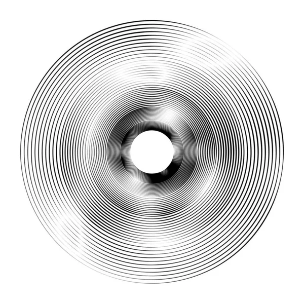 Abstrakte Konzentrische Kreise Wirbel Spirale Wirbel Wirbel Designelement — Stockvektor