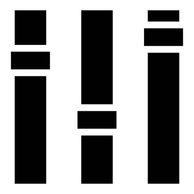 Ayarlayıcı, kaydırıcı, ayarlayıcı, kollu fader çubuklar, düğmeler - stok vektör illüstrasyonu, klip- art grafikleri