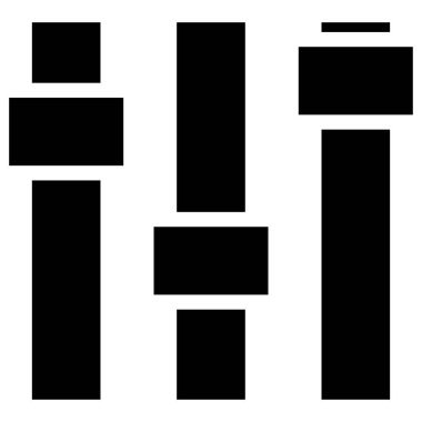 Ayarlayıcı, kaydırıcı, ayarlayıcı, kollu fader çubuklar, düğmeler - stok vektör illüstrasyonu, klip- art grafikleri