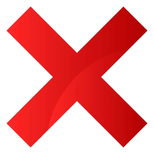 红色X作为限制 错误图标 矢量插图 剪贴画 — 图库矢量图片