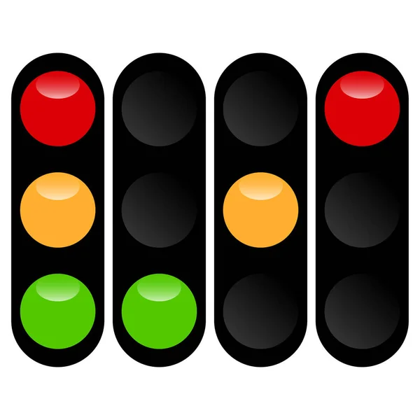 Traffic Light Traffic Lamp Semaphore Icon Illustration Stock Vector Illustration — Stock Vector