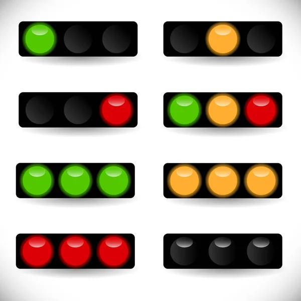 Feu Circulation Feu Circulation Icône Sémaphore Illustration Illustration Vectorielle Stock — Image vectorielle