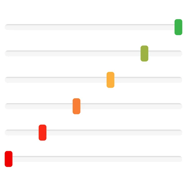 Ayarlayıcı Kaydırıcı Ayarlayıcı Kollu Fader Çubuklar Düğmeler Stok Vektör Illüstrasyonu — Stok Vektör
