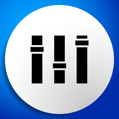 Ayarlayıcı, kaydırıcı, ayarlayıcı, kollu fader çubuklar, düğmeler - stok vektör illüstrasyonu, klip- art grafikleri