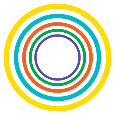 Eşmerkezli daireler soyut görsel tasarım ögesi