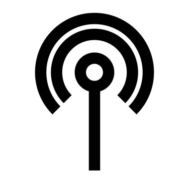 Kablosuz / Kablosuz bağlantı, Wifi sinyal sembolü, telekom, telekomünikasyon temaları için simge - stok vektör illüstrasyonu, klip- sanat grafikleri