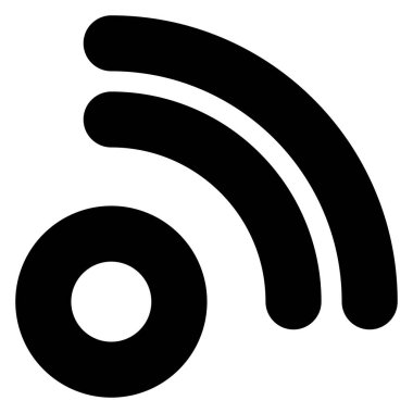 Kablosuz / Kablosuz bağlantı, Wifi sinyal sembolü, telekom, telekomünikasyon temaları için simge - stok vektör illüstrasyonu, klip- sanat grafikleri