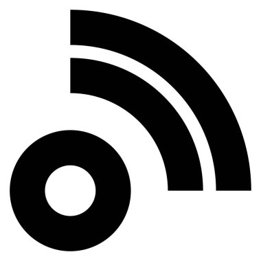 Kablosuz / Kablosuz bağlantı, Wifi sinyal sembolü, telekom, telekomünikasyon temaları için simge - stok vektör illüstrasyonu, klip- sanat grafikleri