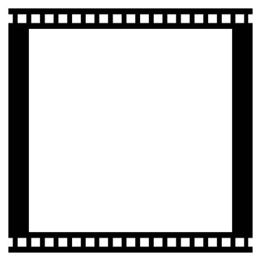 Fotoğraf / film şeridi silueti. Fotoğrafçılık, sinematografi temaları - stok vektör illüstrasyonu, klip- sanat grafikleri