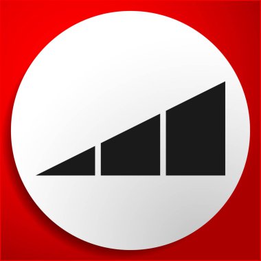 LEvel, ilerleme göstergesi simgesi. Metre, ölçü, ölçü sembolü - stok vektör illüstrasyonu, klip sanatları grafikleri