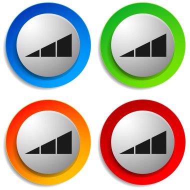 LEvel, ilerleme göstergesi simgesi. Metre, ölçü, ölçü sembolü - stok vektör illüstrasyonu, klip sanatları grafikleri