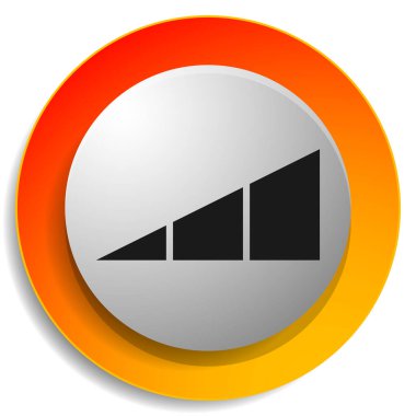 LEvel, ilerleme göstergesi simgesi. Metre, ölçü, ölçü sembolü - stok vektör illüstrasyonu, klip sanatları grafikleri