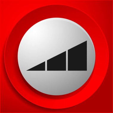 LEvel, ilerleme göstergesi simgesi. Metre, ölçü, ölçü sembolü - stok vektör illüstrasyonu, klip sanatları grafikleri