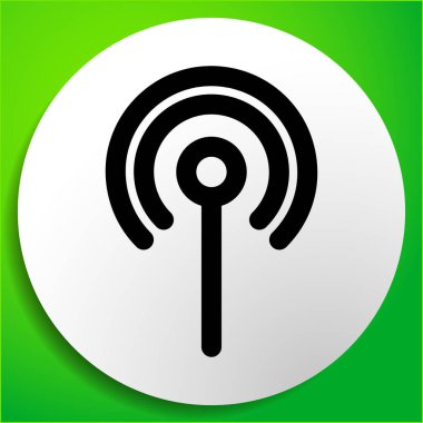 Kablosuz / Kablosuz bağlantı, Wifi sinyal sembolü, telekom, telekomünikasyon temaları için simge - stok vektör illüstrasyonu, klip- sanat grafikleri