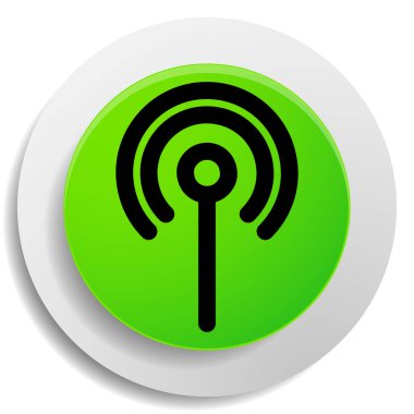 Kablosuz / Kablosuz bağlantı, Wifi sinyal sembolü, telekom, telekomünikasyon temaları için simge - stok vektör illüstrasyonu, klip- sanat grafikleri