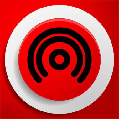 Kablosuz / Kablosuz bağlantı, Wifi sinyal sembolü, telekom, telekomünikasyon temaları için simge - stok vektör illüstrasyonu, klip- sanat grafikleri