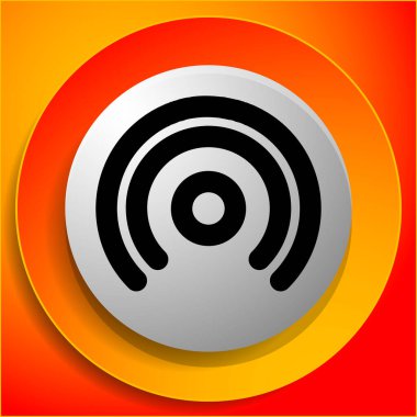 Kablosuz / Kablosuz bağlantı, Wifi sinyal sembolü, telekom, telekomünikasyon temaları için simge - stok vektör illüstrasyonu, klip- sanat grafikleri