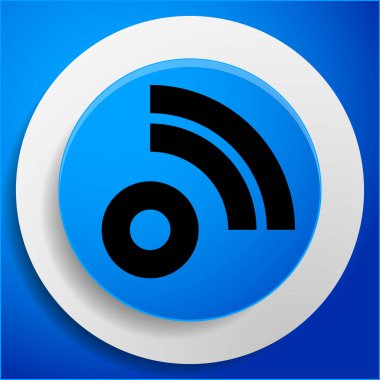 Kablosuz / Kablosuz bağlantı, Wifi sinyal sembolü, telekom, telekomünikasyon temaları için simge - stok vektör illüstrasyonu, klip- sanat grafikleri