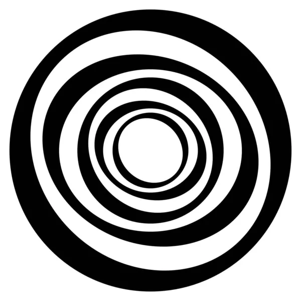 Cercles Concentriques Élément Abstrait Conception Visuelle — Image vectorielle