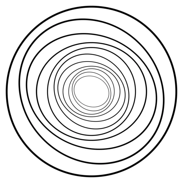 Cercles Concentriques Élément Abstrait Conception Visuelle — Image vectorielle