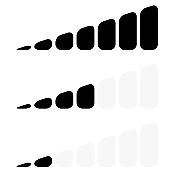 Level Framstegsikonen Mätare Mätare Måttstock Symbol Stock Vektor Illustration Clip — Stock vektor