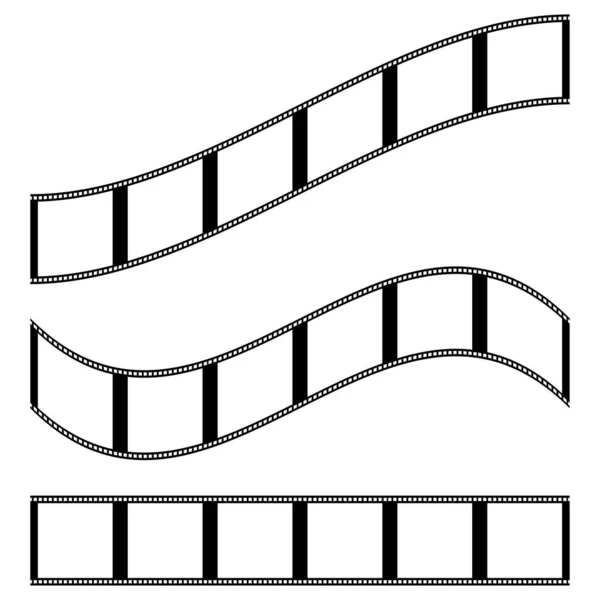 Fénykép Film Szalag Sziluett Illusztráció Fotózáshoz Operatőri Témákhoz Stock Vektor — Stock Vector