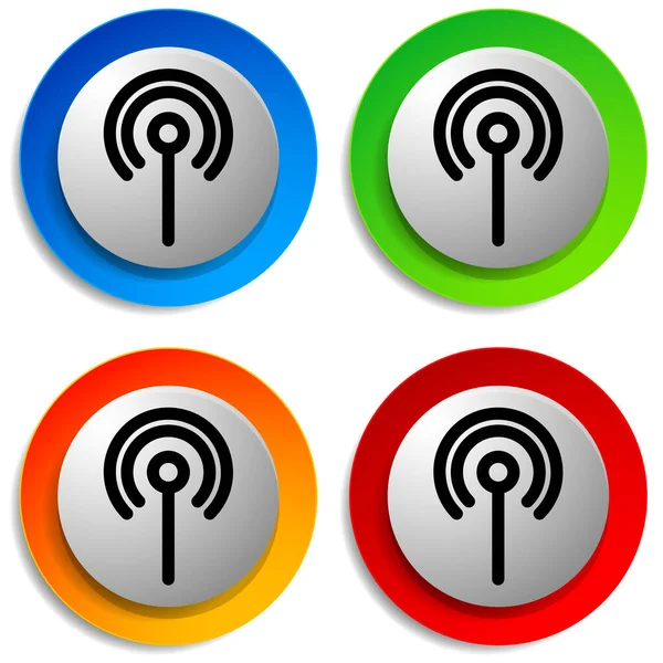 Połączenie Bezprzewodowe Bezprzewodowe Symbol Sygnału Ikona Dla Telekomunikacji Motywy Telekomunikacyjne — Wektor stockowy
