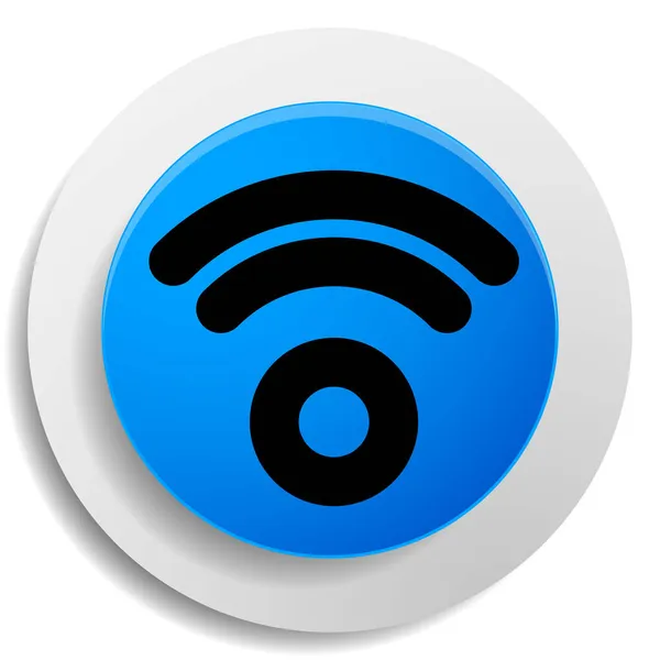 Conexión Inalámbrica Inalámbrica Símbolo Señal Wifi Icono Para Telecomunicaciones Temas — Vector de stock