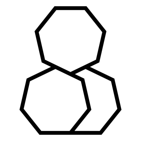 Icône Géométrique Abstraite Icône Géométrique Symbole Forme Logo Illustration Vectorielle — Image vectorielle