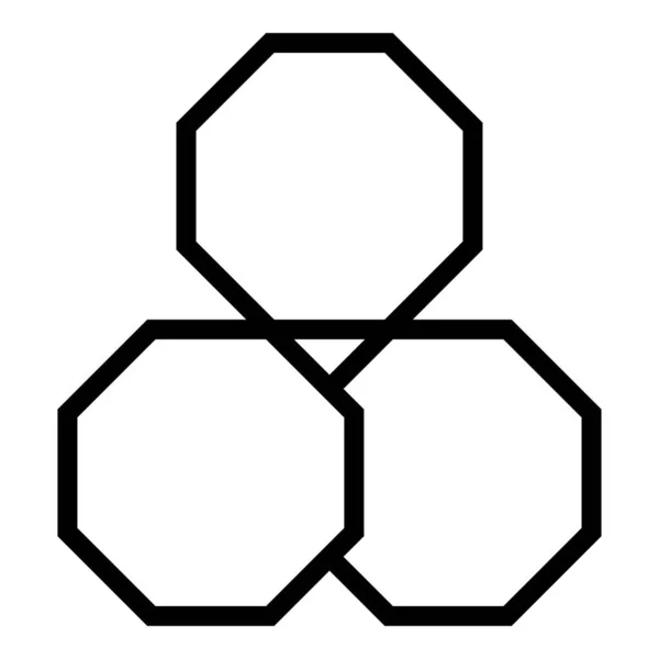 抽象幾何学的 幾何学的アイコン シンボルまたはロゴの形 株式ベクトルイラスト クリップアートグラフィック — ストックベクタ