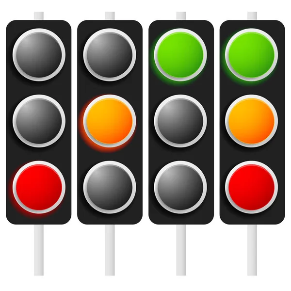 Traffic Lamp Traffic Light Semaphore Icon Illustration Stock Vector Illustration — Stock Vector