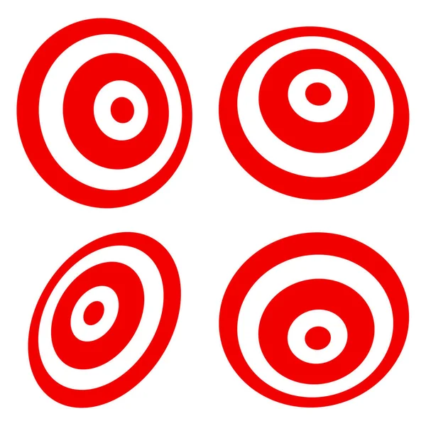 Red Target Bull Eye Icon Stock Vector Illustration Cli Art — 스톡 벡터