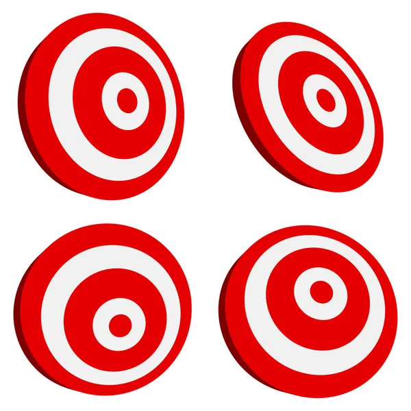 Red Target Bulls Eye Icon Stock Vector Illustration Clip Art — Stock Vector