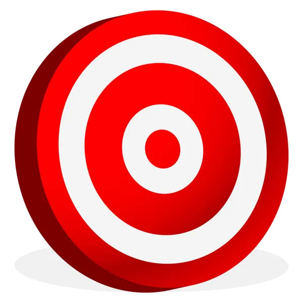 Red Target Bulls Eye Icon Stock Vector Illustration Clip Art — Stock Vector