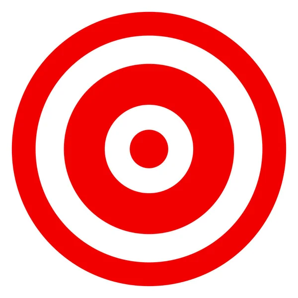 Red Target Bulls Eye Icon Stock Vector Illustration Clip Art — Stock Vector