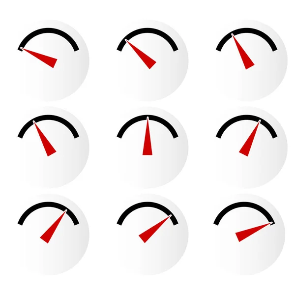 Compteur Mètre Élément Jauge Pour Mesure Indicateur Progrès Concepts Étalonnage — Image vectorielle