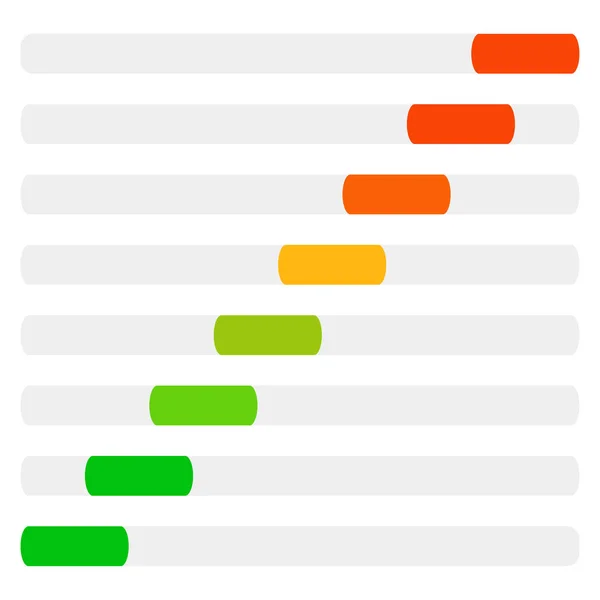 Progress Loading Bars Steps Phases Downloading Loader Bars Stock Vector — Stock Vector