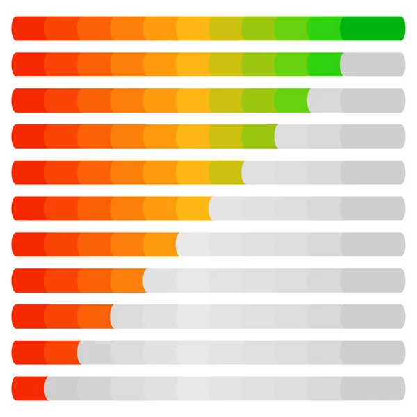 Progress Loading Bars Steps Phases Downloading Loader Bars Stock Vector — Stock Vector