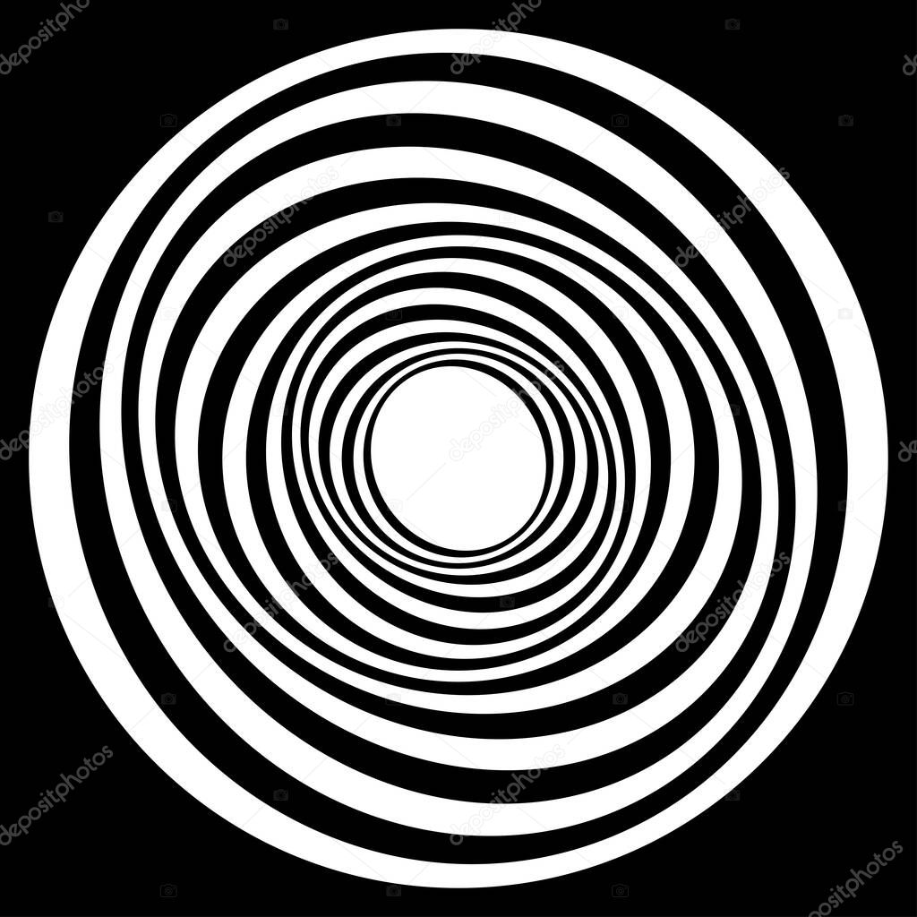 Concentric circles abstract visual design element
