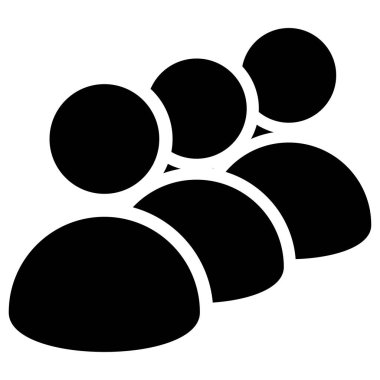 İnsan, insan karakteri, avatar ikonu, sembol. Personel, personel, çalışan, kolajen simge - stok vektör illüstrasyonu, klip sanatları grafikleri