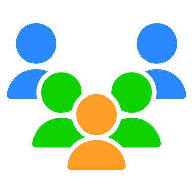 İnsan, insan karakteri, avatar ikonu, sembol. Personel, personel, çalışan, kolajen simge - stok vektör illüstrasyonu, klip sanatları grafikleri