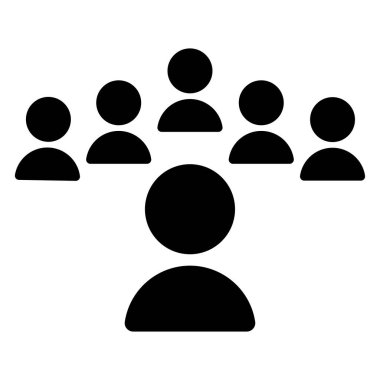 İnsan, insan karakteri, avatar ikonu, sembol. Personel, personel, çalışan, kolajen simge - stok vektör illüstrasyonu, klip sanatları grafikleri