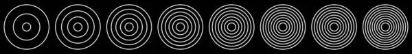 Cercles Modèles Icônes Circulaires Symboles Cadres Circulaires Bordures — Image vectorielle