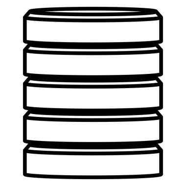 HDD, sabit disk sürücüsü, ana bilgisayar silindirli simge. Sunucu, web sunucusu, web sunucusu kavramları