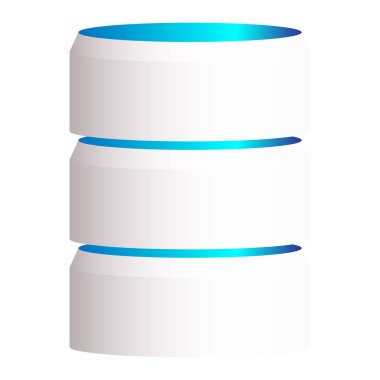 HDD, sabit disk sürücüsü, ana bilgisayar silindirli simge. Sunucu, web sunucusu, web sunucusu kavramları