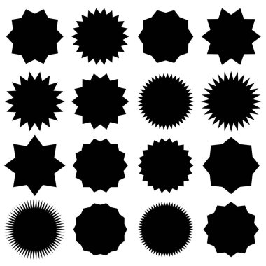 Yıldız patlaması, güneş patlaması etiketi, etiket. Terfi, pazarlama, satış kavramları için boş, boş fiyat flaşı - hisse vektör illüstrasyonu, klip- sanat grafikleri