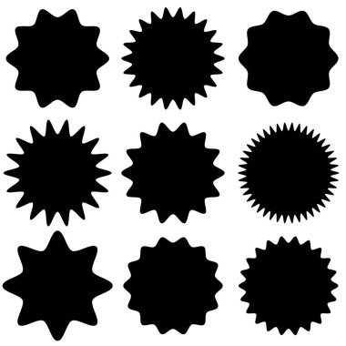 Yıldız patlaması, güneş patlaması etiketi, etiket. Terfi, pazarlama, satış kavramları için boş, boş fiyat flaşı - hisse vektör illüstrasyonu, klip- sanat grafikleri