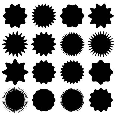 Yıldız patlaması, güneş patlaması etiketi, etiket. Terfi, pazarlama, satış kavramları için boş, boş fiyat flaşı - hisse vektör illüstrasyonu, klip- sanat grafikleri